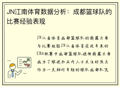 JN江南体育数据分析：成都篮球队的比赛经验表现